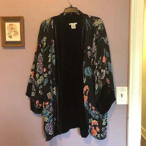 Soft Floral Silk Johnny Was Kimono Size Medium Designer Comfy Brand